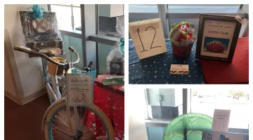 A variety of baskets on display